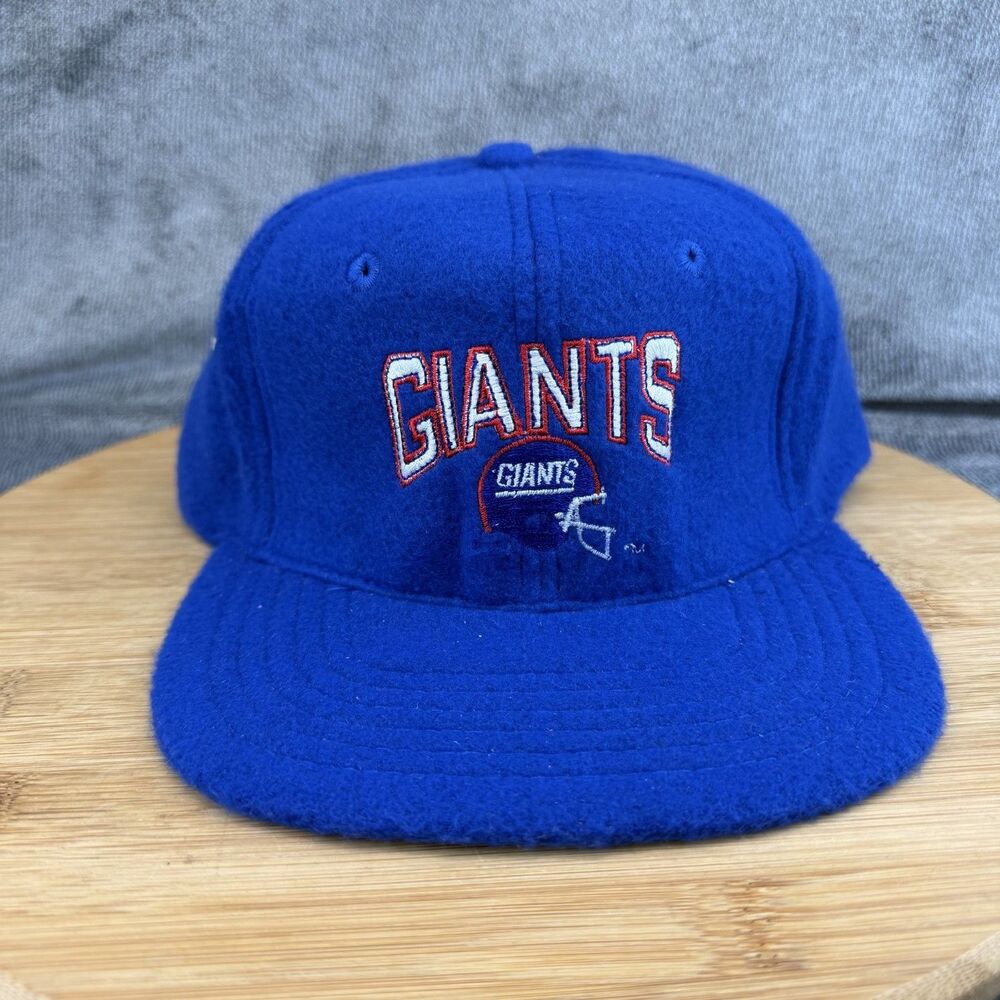 New York Giants Vtg Hat Cap Strap Back Mens One Size Blue NFL Schuessler 90s